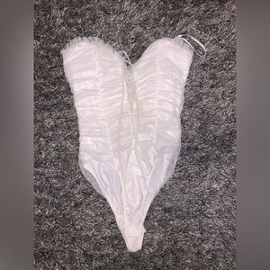 Princess Polly white lace up body suit